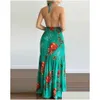 Basic & Casual Dresses Women Tropical Print Halter Backless Maxi Dress Summer Spring Vacation Sleeveless Y Boho Beach Floralcasual Dr Dhku8