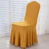 Funda blanca para silla de spandex para banquete de bodas LL