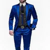 Mariage 2024 Hommes Costumes Costume Hombres Vêtements De Luxe Élégant Bleu Trajes De Hombre Blazer Masculino Deux Pièces Veste Pantalon X15O #
