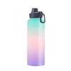 18oz 32oz 40oz doppelwandige Hydroes-Edelstahl-Wasserflasche mit Strohdeckel, vakuumisolierte Thermosflasche für Sport, 2 l 240327