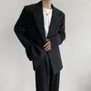 IEFB Trendy Hommes Blazers Style Coréen Taille À Lacets Costume Veste Couleur Unie Revers 2023 Printemps Nouveau Fi Mâle Vêtements 9A7638 37MI #