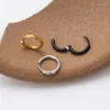 Boucles d'oreilles cerceau 1 pièce, Design Simple et tendance, Huggie en acier inoxydable CZ Tragus, bijoux de perçage du Lobe