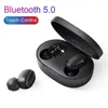 Lite Tws Bluetooth Earphones 무선 5.0 헤드폰 스테레오 헤드셋 스포츠 이어 버드 스마트 폰 충전 상자가있는 마이크 마이크