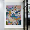 Colourful est Hand Painted Modern Abstract Acrylic Oil Painting No Frame 100% Handmade Kids Room Pictures Home Interior Decor 240327