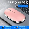 Souris sans fil, rechargeable, Bluetooth, silencieuse, ergonomique, pour iPad, Mac, tablette, Macbook Air, ordinateur portable, PC, jeu, bureau d'affaires