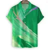 Chemises décontractées pour hommes Feuilles vertes Chemise hawaïenne Hommes Femmes Été Plage Vacances Tops à manches courtes Bouton T 3D Imprimer Art Blouse Vêtements