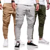 Sonbahar yeni erkekler ince fit kentsel düz bacak uzun dantel yukarı pantolonlar rahat kalem jogger kargo uzun pantolon moda