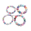 Bracciali con perline New Fimo Printing Catene per donna 8-14 mm Fiore morbido perline Y Wrap Bangle Moda fatta a mano Gioielli fai da te Drop Deliver Dhimv