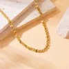 Chains DIEYURO 316L Stainless Steel Gold Color Necklace For Women Fashion Lady Gift Waterproof Neck Chain Jewelry Collier Femme