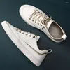 Scarpe casual da uomo piccole bianche versione coreana Trend Sneakers estive traspiranti basse basse da uomo piatte 2024