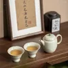 Teaware sätter ren handmålad underglasyr färgad tesats komplett antik kit ceremoni tekanna och cup-tjänster