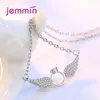Chains Wholesale Lovely Style Latest Fashion Design Genuine 925 Sterling Silver Pendant Necklace For Women With Sparkling Crystal