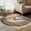 Promotion tapis!2X tapis tissé de style japonais tapis de sol rond en jute tapis de table basse simple tapis de canapé de salon de chambre à coucher (S)