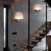 Vägglampa kinesisk stil järn akryl kreativ 3 färg dimning sovrum sovrum lampor modern vardagsrum el korridor dekor