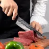 Knivar japanska sashimi santoku kniv 17 st hand smidd kock knivar set fisk filé trä handtag kniv klyver camping bbq verktyg