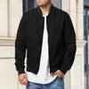 men's Busin Casual Jacket New Autumn and Winter Stand Collar Zipper Sports Coat High Quality Jacke for Men v9Z7#