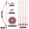 Bow Arrow Recurve Bow for Kids Take-down Bow for Outdoor Shooting Game 1pc Bow and 6pcs Arrows Set for Youth yq240327