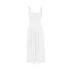 Robe blanche mi-longue Sexy à bretelles en dentelle pour filles, vêtements d'été pour femmes, nouvelle collection, 439023