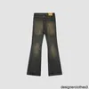 Designer Version correcte 23SS Haut de gamme B-Family Mud Teinté Micro Jeans évasés Casual Mode polyvalente Hommes et femmes Jambe droite D4LD