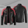 2023 Nuevos hombres de invierno MV Agusta Chaqueta con logotipo de motocicleta Fi Chaqueta con cremallera de motocicleta Outwear Keep Warm Leather Man Coat i4J6 #