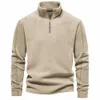 new Autumn Winter Thicken Warm Fleece Jacket for Men Zipper Neck Pullover Brand Quality Men's Sweatshirt Soft Shell Mens Jacket J1Xx#