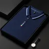 100% Katoen Kwaliteit Luxe Heren Poloshirt 2024 Lente Nieuwe Geborduurde Lg Mouw Britse Busin Fi Revers Print T-shirt N1p7 #