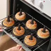 Conjunto de moldes de cozimento com 3 suportes de silicone de cozinha para moldes de suporte de bagel antiaderentes