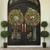 Decorative Flowers Plastic Plant Door Pendant Spring Summer Decoration Farmhouse Wreath Artificial Simulation Colorful Garland Charming Gift