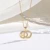 Classic 18K Gold Plated Luxury Brand Designer Pendants Necklaces Stainless Steel Letter Choker Pendant Necklace Beads Chain Jewelry Accessories Gifts