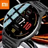 Zegarki Xiaomi Smart Watch Mężczyźni Bluetooth Call Sports Fitness Bransoletka Wodoodporna Wodoodporna Zegar Asystent Women Smartwatch dla mężczyzn +pudełko