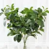 Single Stem Peppermint Leaf Branches Simulation Green Peppermint Tree Stems Green Wall Decorative Artificial Green Plant 11 LL