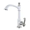 Bathroom Sink Faucets Brass European Style Vegetable Kitchen Golden Brown Antique Cold And Faucet