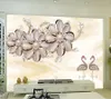 Wallpapers Wellyu Papel De Parede Para Quarto Custom Wallpaper Pearl Jewelry Chrysanthemum Beautiful Living Room Wall Tapeta