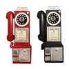 Ev Dekoru Vintage Telefon Modeli Duvar Asma El Sanatları Süsleri Retro Dial Fone Mobilya Bar Dekorasyon Aksesuar 240314