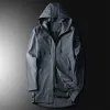 windbreaker Jacket With Hood Men Fi Clothing Lightweight Spring and Autumn Outdoor Jacket Overcoat Men 2024 Thin Lg Coats d6QA#