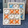 インテリジェンスおもちゃおもちゃ親子相互作用木製ボードゲームxo tic tac toe chess面白い発達インテリジェントな教育おもちゃパズル24327