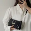 Women's Underarm Bag Fashion Design Mood Locking Buckle Shoulder Bag PU Leather Laides Crossbody Bag with Chain Purse Handbag YFA2143