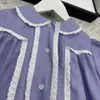 Marque designer enfants vêtements filles robes dentelle creuse dentelle design bébé jupe enfant robe taille 110-150 CM robe de princesse 24Mar