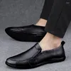 Freizeitschuhe Herren Laofers Mode Penny Loafers Slip On Leder Kleid Brogue Loafer Fahren