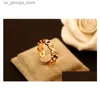 Band Rings Band Rings European Brand Gold Plated Letter D Ring Fashion Vintage Charms For Party Finger Costume High-End Jewelry Drop Delivery Otyib Y240328