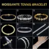 Fabrik Großhandel VVS Iced Out Moissanit Diamant Echtes individuelles Tenniskettenarmband 6mm 7mm 8mm 9mm Weiß 10K 14K Gold