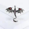 Brooches Pomlee Enamel Dragon For Women Men 4-color Rhinestone Flying Legand Animal Party Office Brooch Pins Gifts