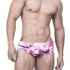 Mäns badkläder män badkläder badboxare trosor bikini brasiliansk klipp brädet surf shorts stammar baddräkter blommiga tryck strand underkläder 24327