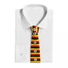 Bow Ties Uganda Flag Emblem Tie Stripes Business Neck Novelty Casual For Adult Pattern Collar Necktie Gift Idea