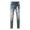 Calça jeans azul desgastada da marca roxa American High Street 9055