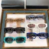 Retro cat eye designer sunglasses classic letter printed beach sun shading sunglass black blue green versatile glasses