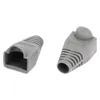 ANPWOO 10st Ethernet Gray Rubber RJ45 Connector Boots täcker fallskydd 50 bitar för Ethernet -kabelskydd för Ethernet -kabelskydd