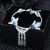 Bangle Glaze Marineblauw Porselein Premium Feel Super Onsterfelijke Keramische Vlinderarmband Lichte Luxe Vintage Elegant Exquisite