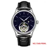 Horloges Aesop Flying Tourbillon Mechanisch Horloge Voor Mannen Luxe Skeleton Beweging Horloges 50M Waterdicht Lichtgevende Saffier A