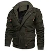 Männer Winter Militärjacke Casual Dicke Thermomantel Armee Pilot Jacken Air Force Cargo Outwear Fleecejacke Plus Größe 4XL W1qh #